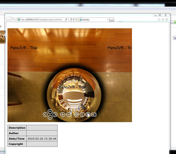 3. After creation panorama internet explorer screenshot