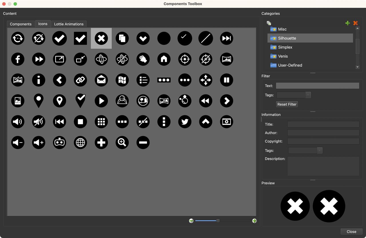 Add a close button.
