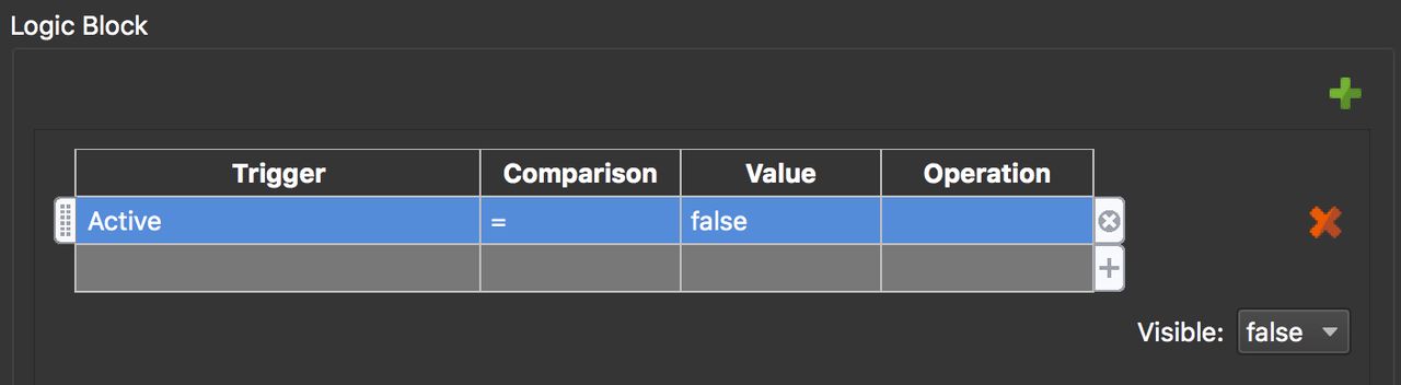 Active Trigger in Visible Logic Block