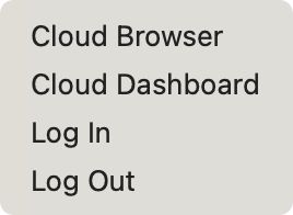 Cloud Menu