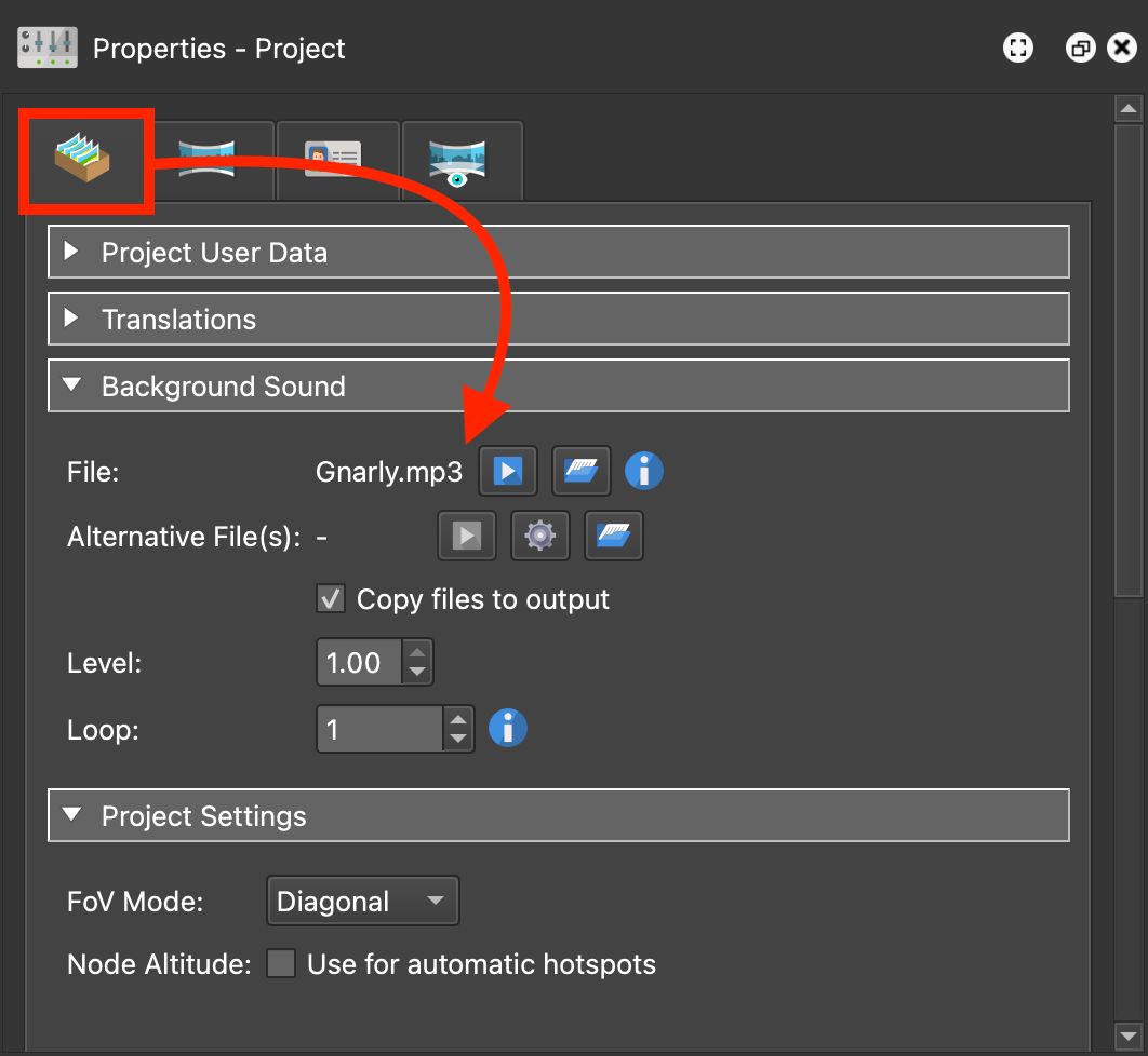 Project Background Properties