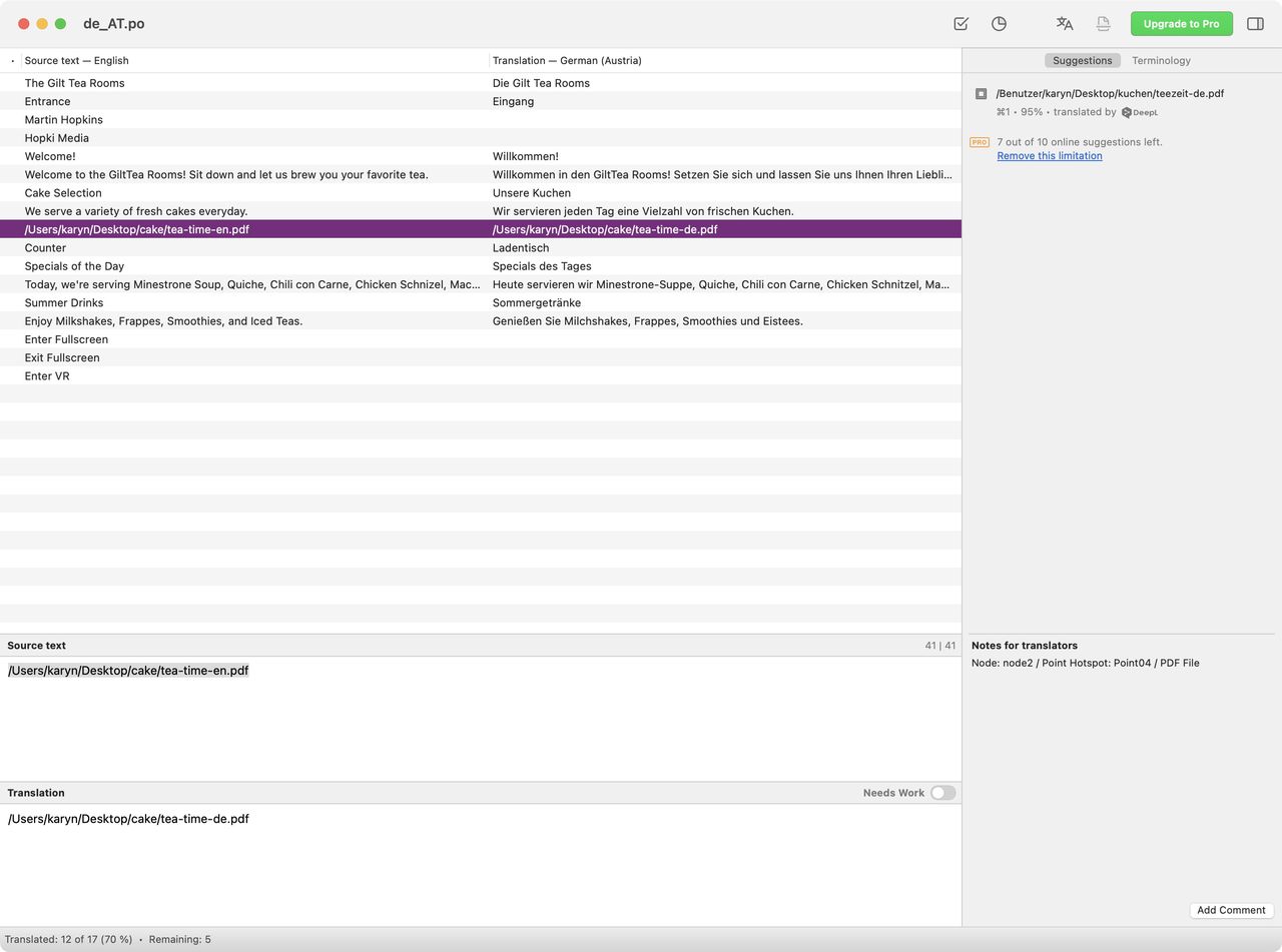 PDF file for translation