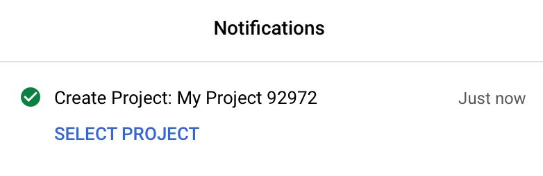 New Project created.