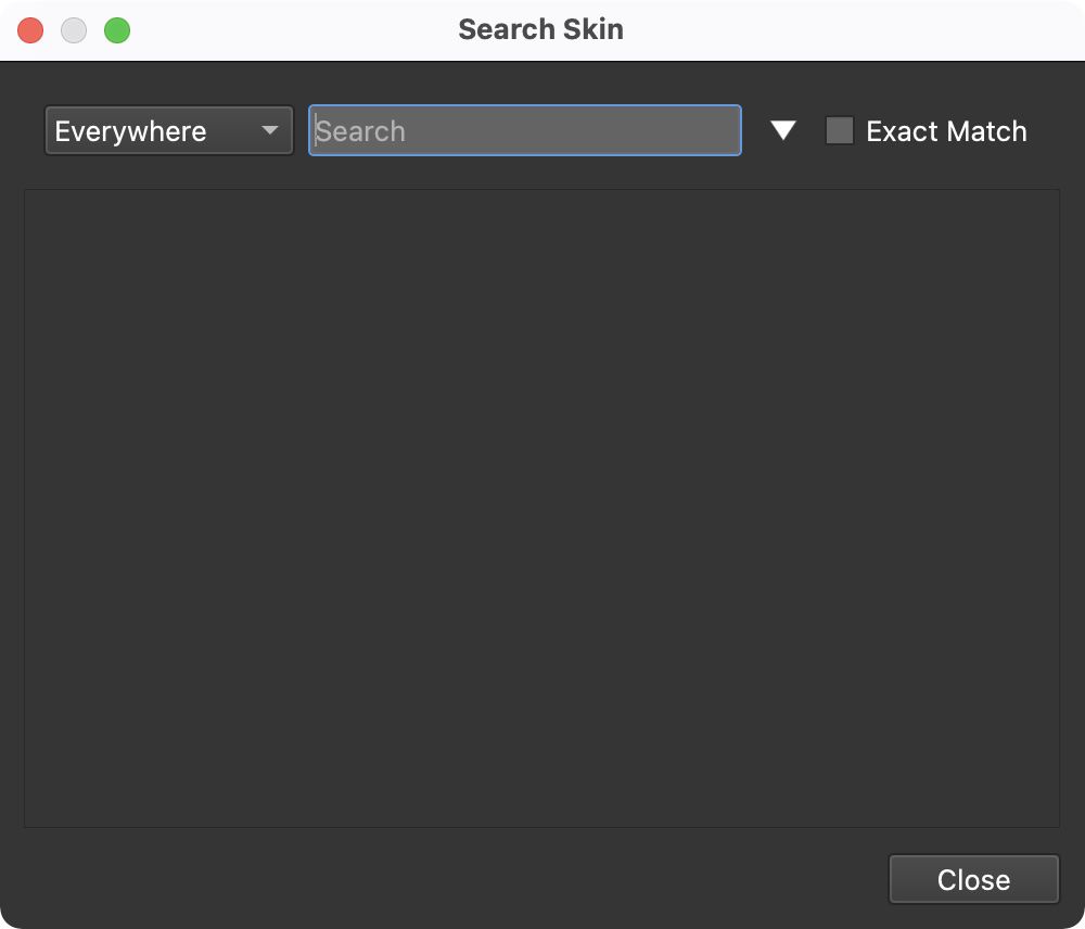 Skin Editor Search