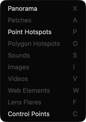 Elements Menu