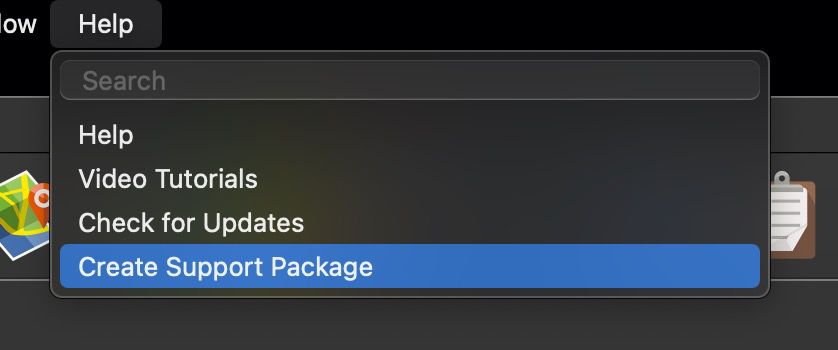 Create Support Package