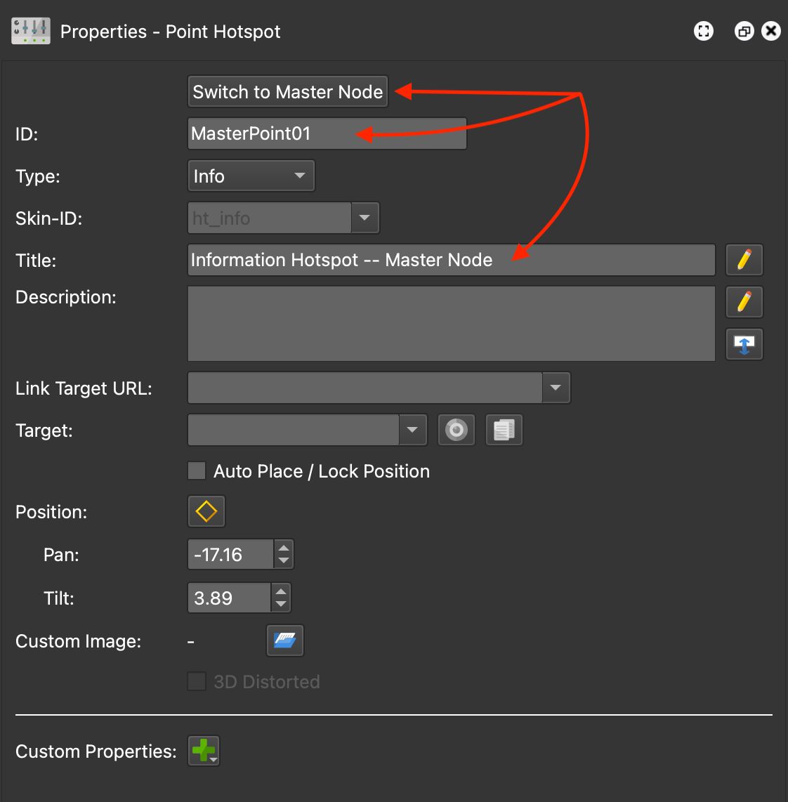 Master Node Point Hotspot Properties