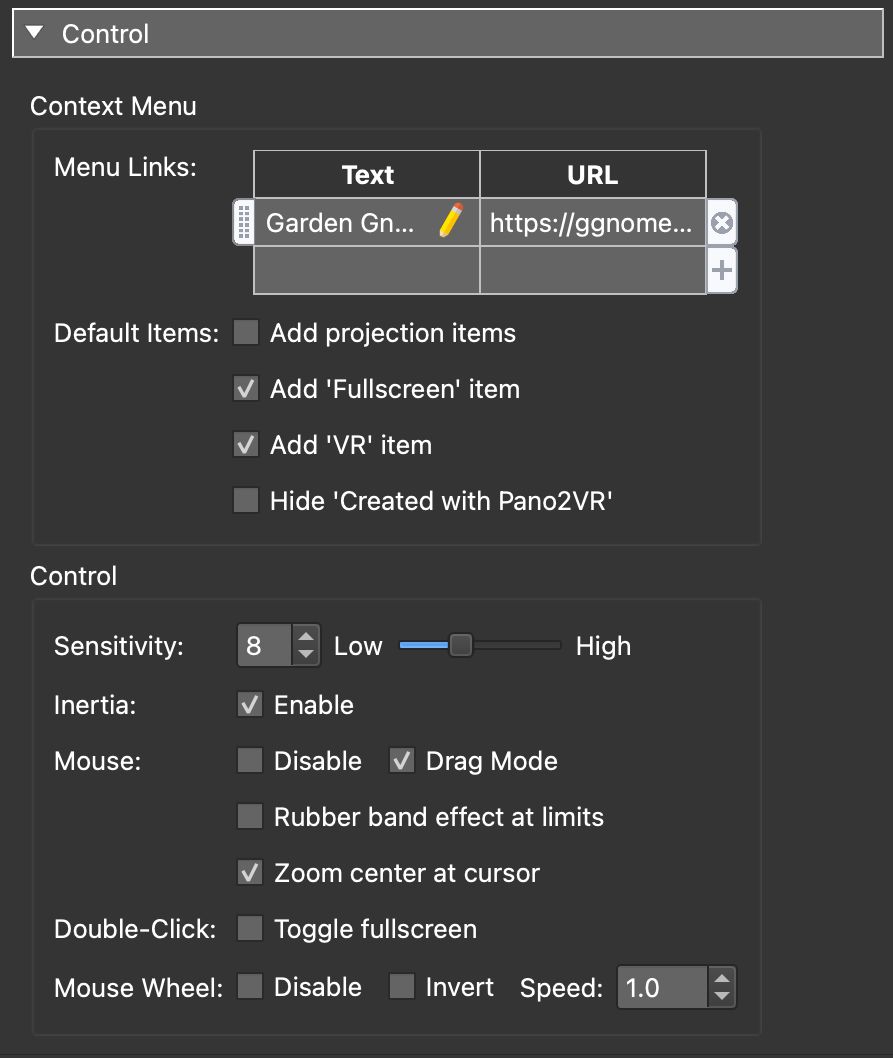Control Settings