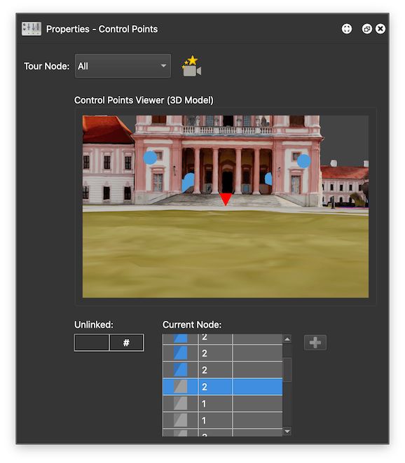Unlinked Control Points added to Current Node
