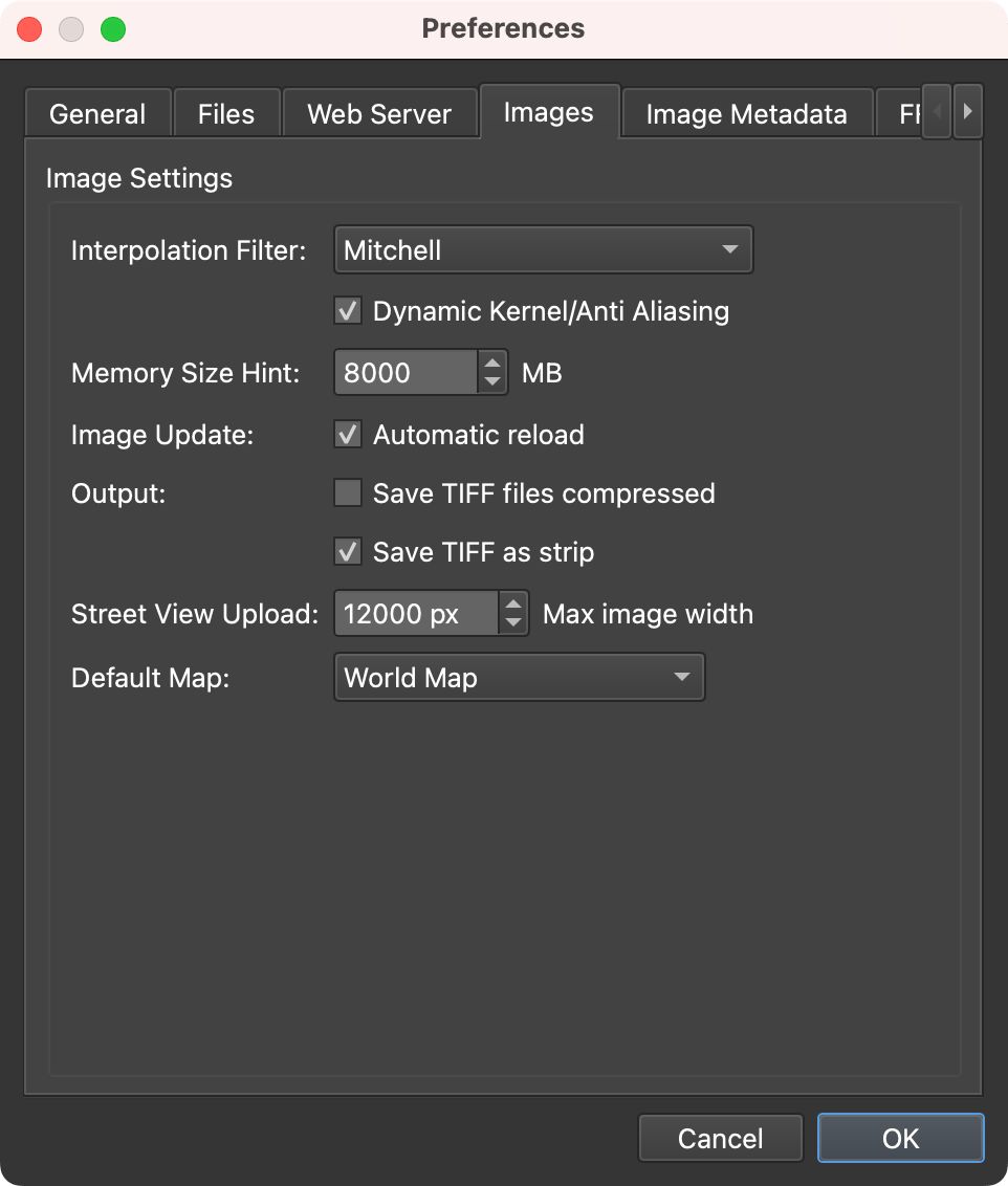 mages Settings