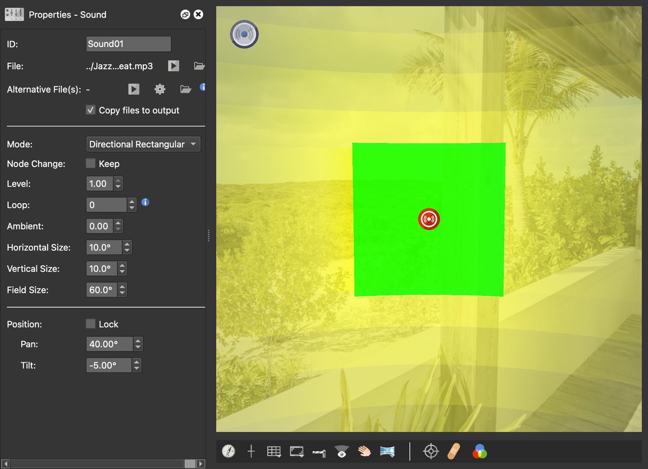 Sound added. Directional Rectangular.
