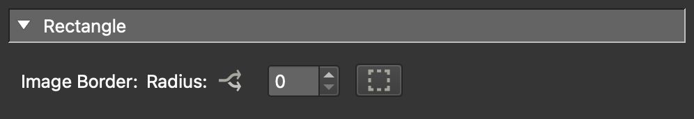 Single value for radius.