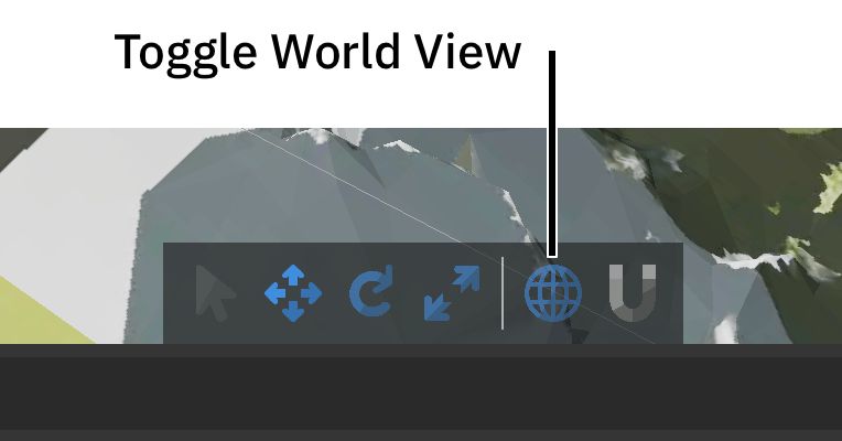 Toggle World/Local Space in the 3D Controller.