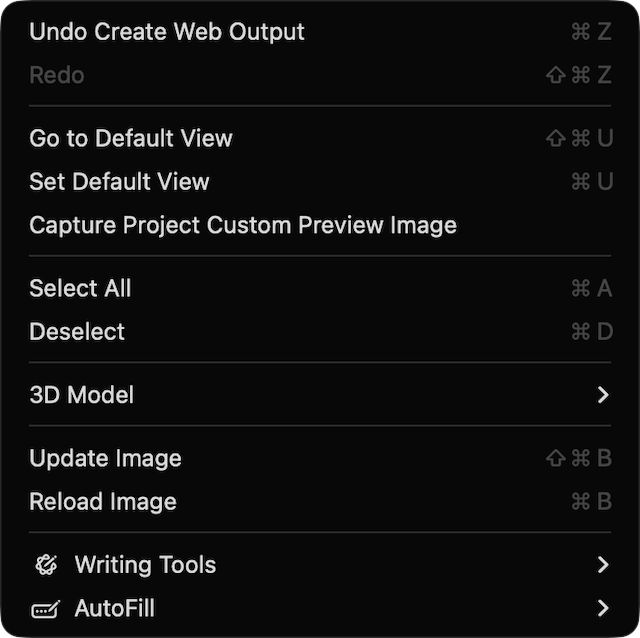 Edit Menu