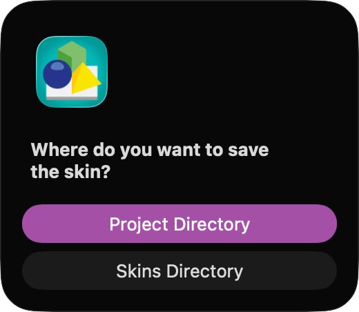 Save skin dialog.