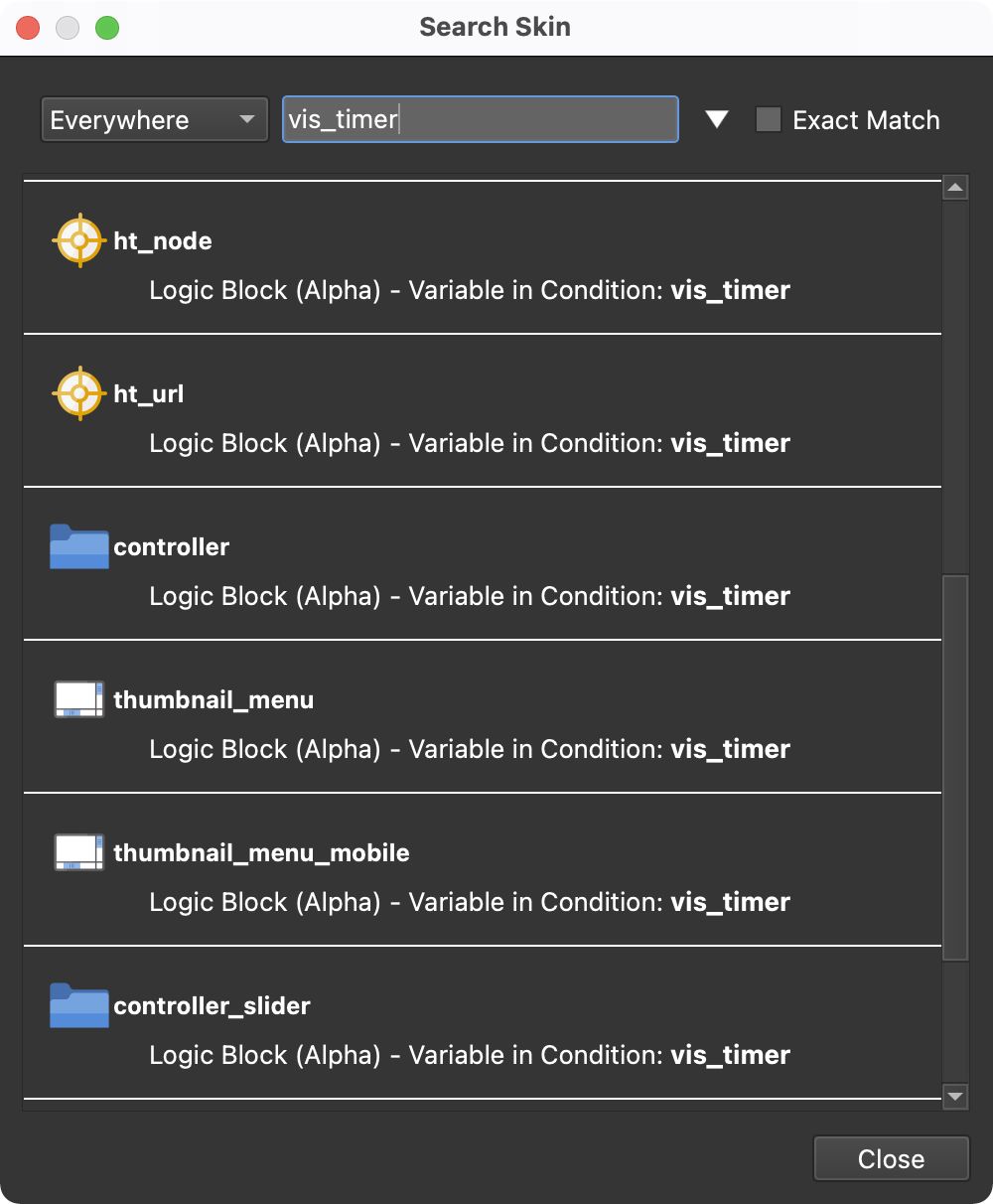 Search results for the variable, vis_Timer