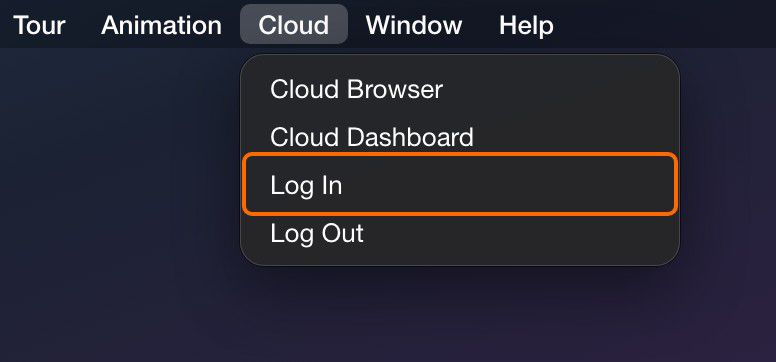 Choose Log In.