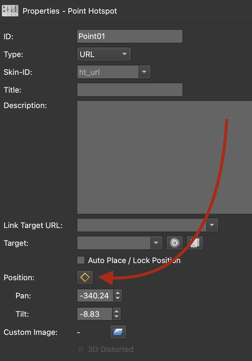 Position in Point Hotspot properties