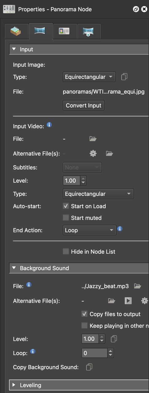 Node Background Sound Properties