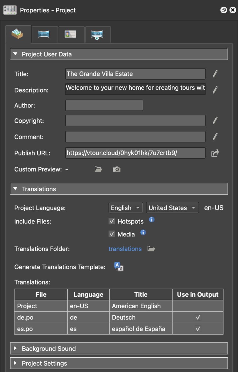 Translation pane.