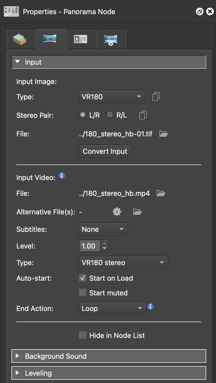 Select the correct stereo pairing. The copy buttons show when there are multiple nodes.