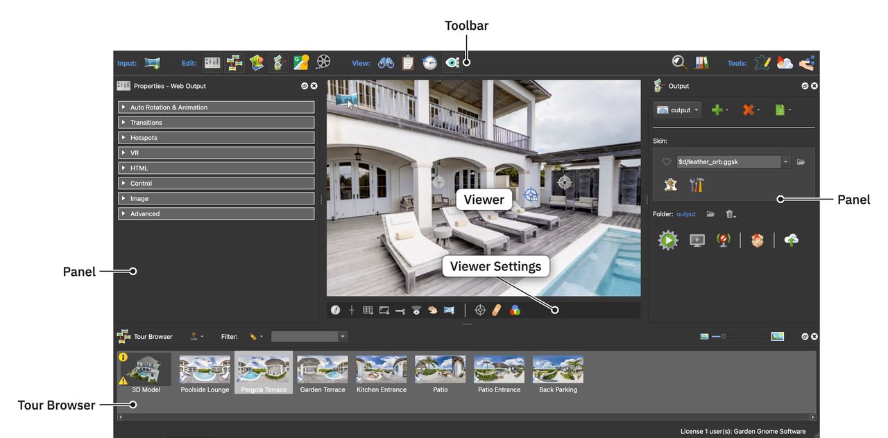 Pano2VR’s Main Interface