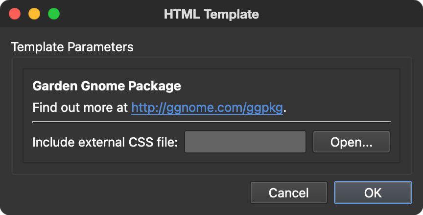 GGPKG Template Parameters