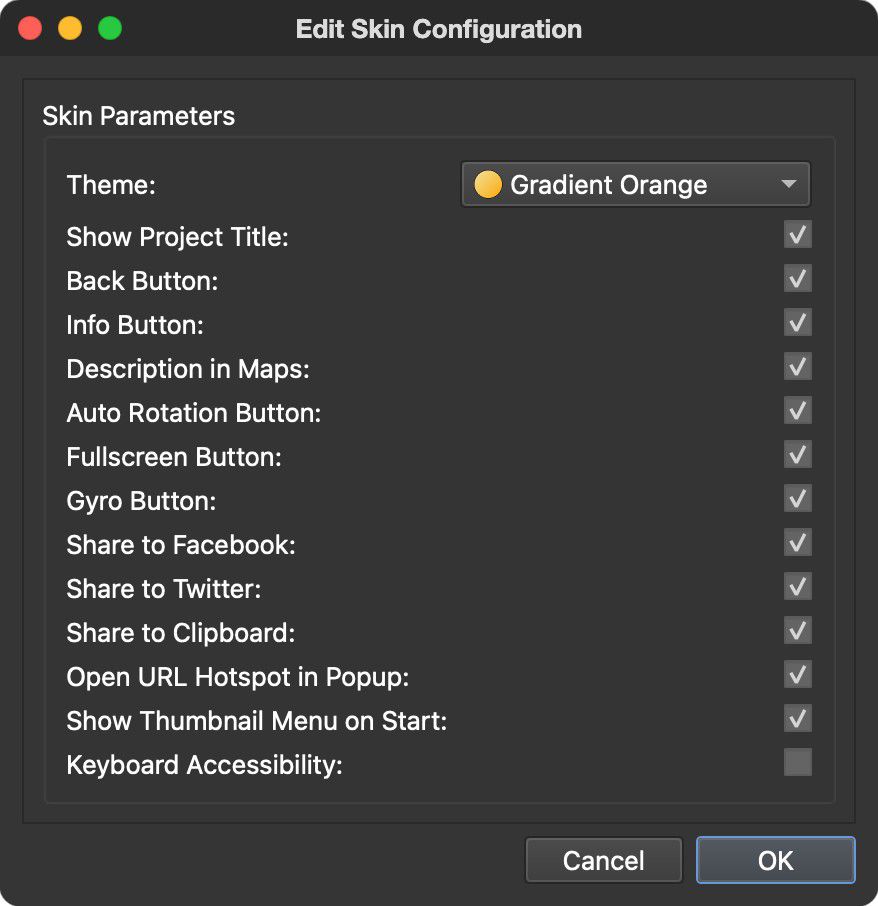 Edit Skin Configuration