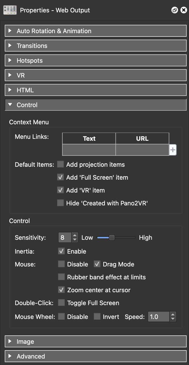 Control Settings