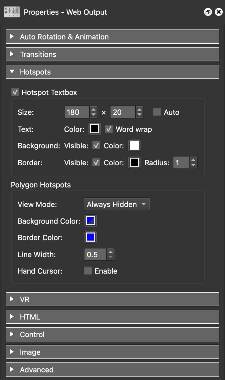 Hotspots Settings