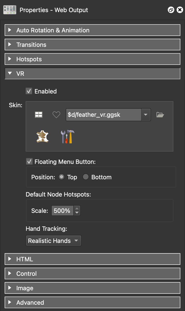 VR Settings