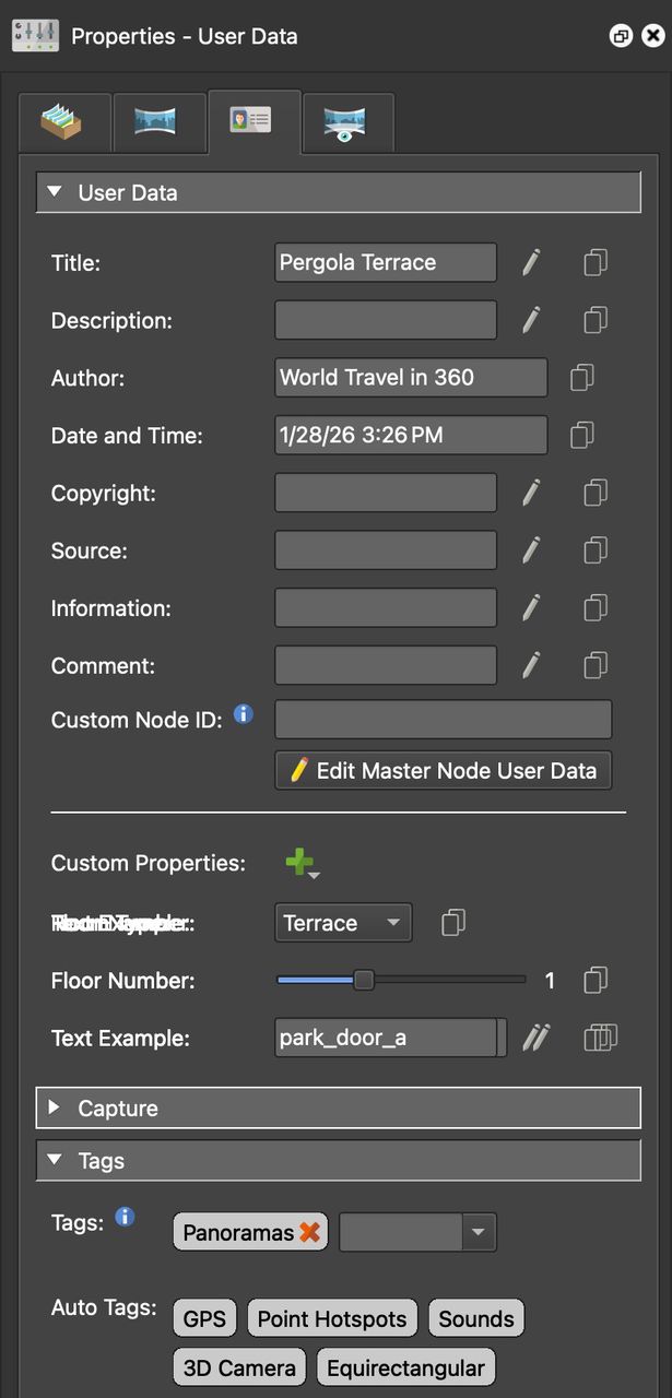 User Data Properties