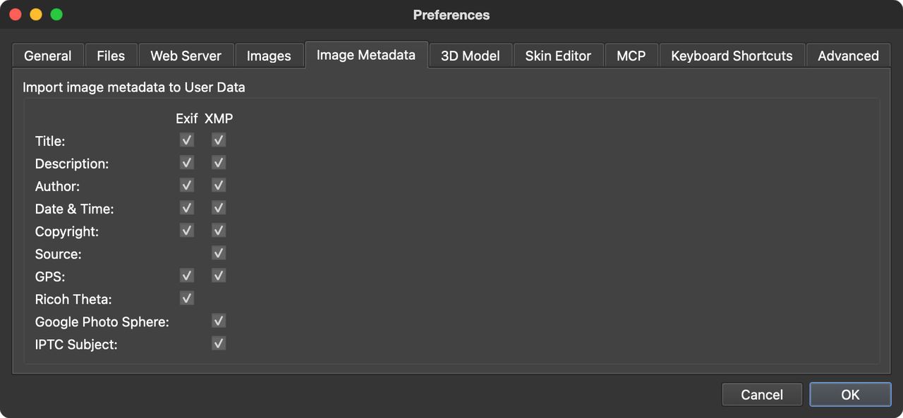Image Metadata
