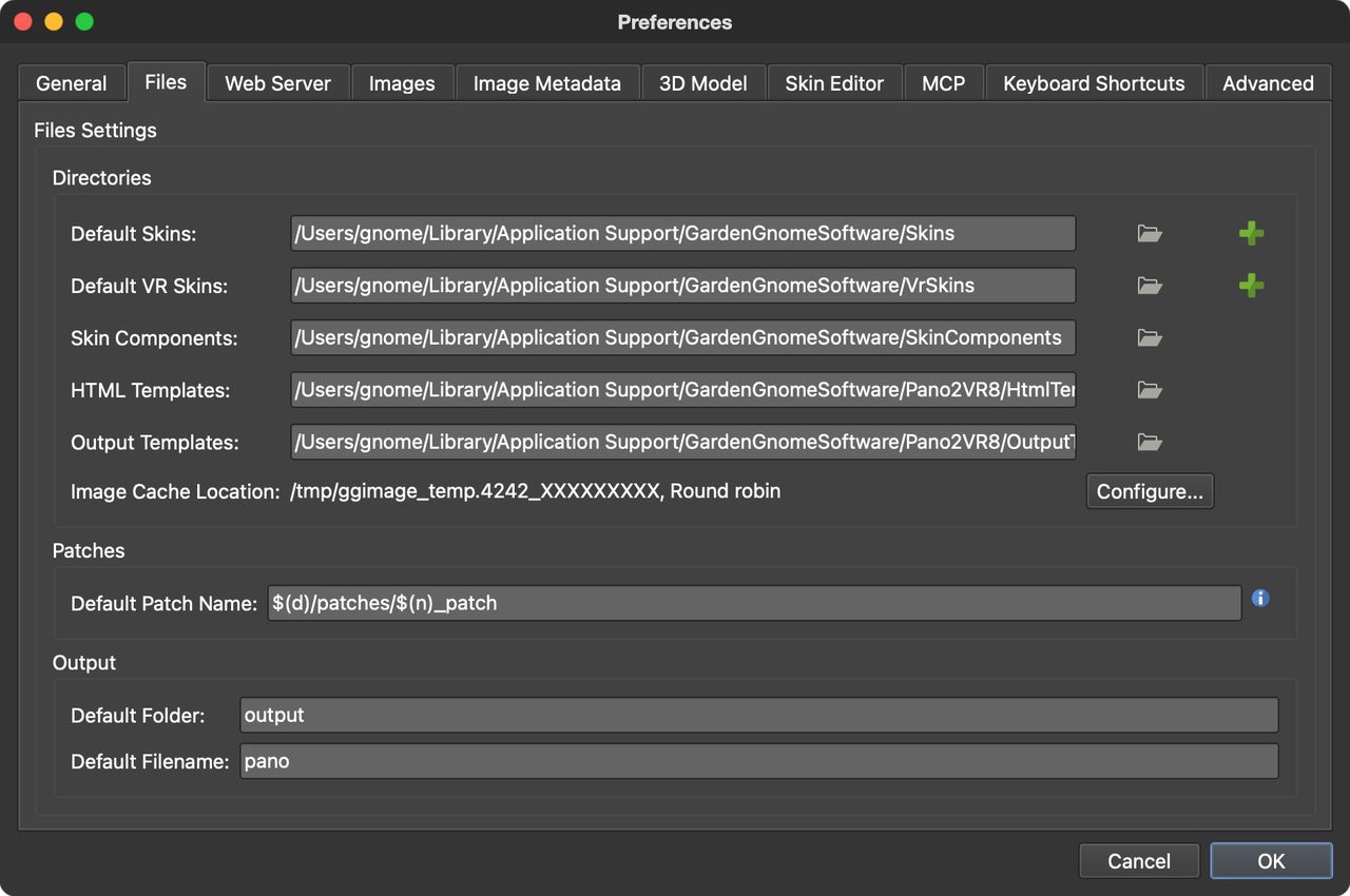 Files Settings
