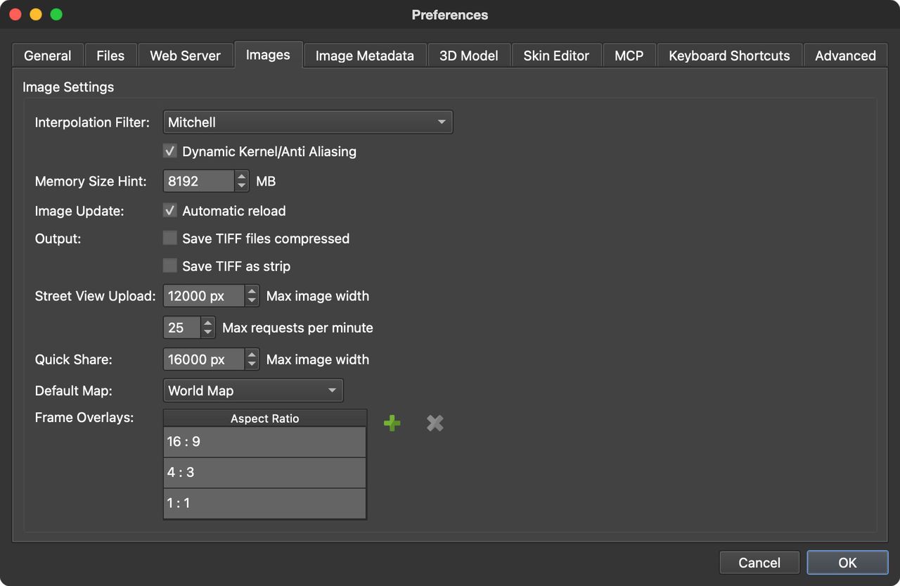 Images Settings
