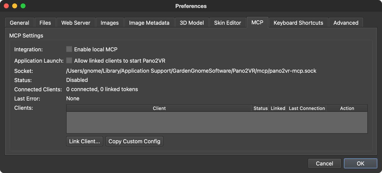 MCP Settings