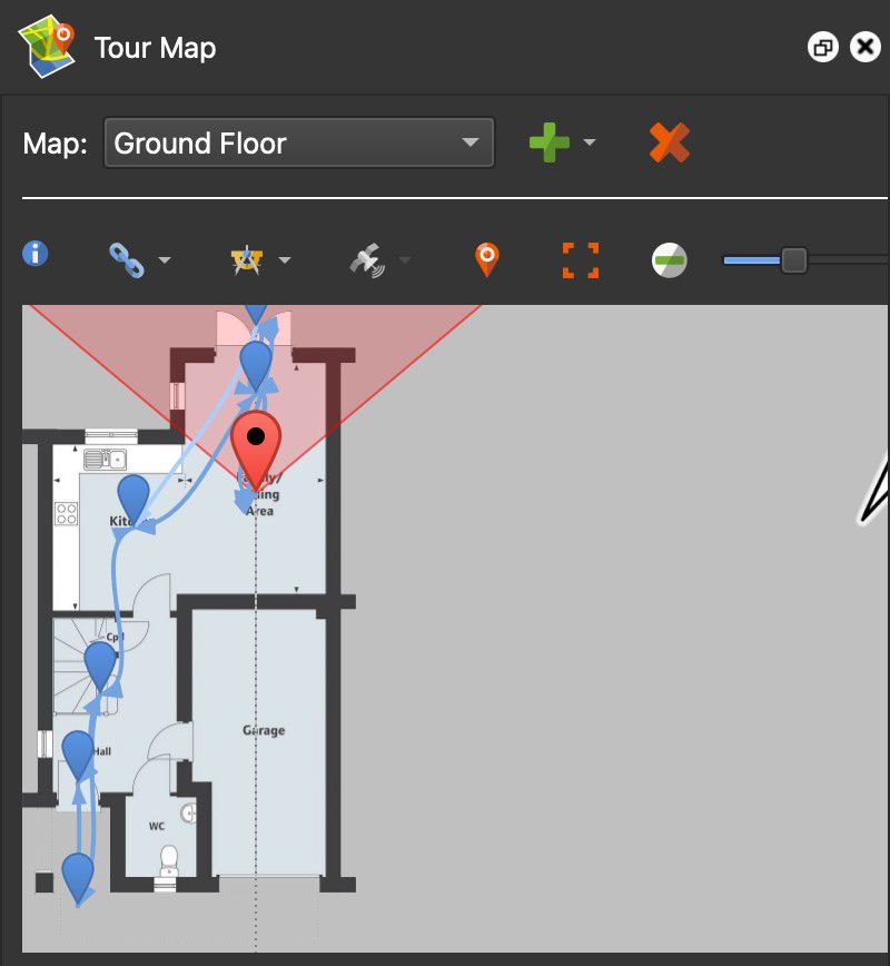 Floor Plan in the Tour Map panel