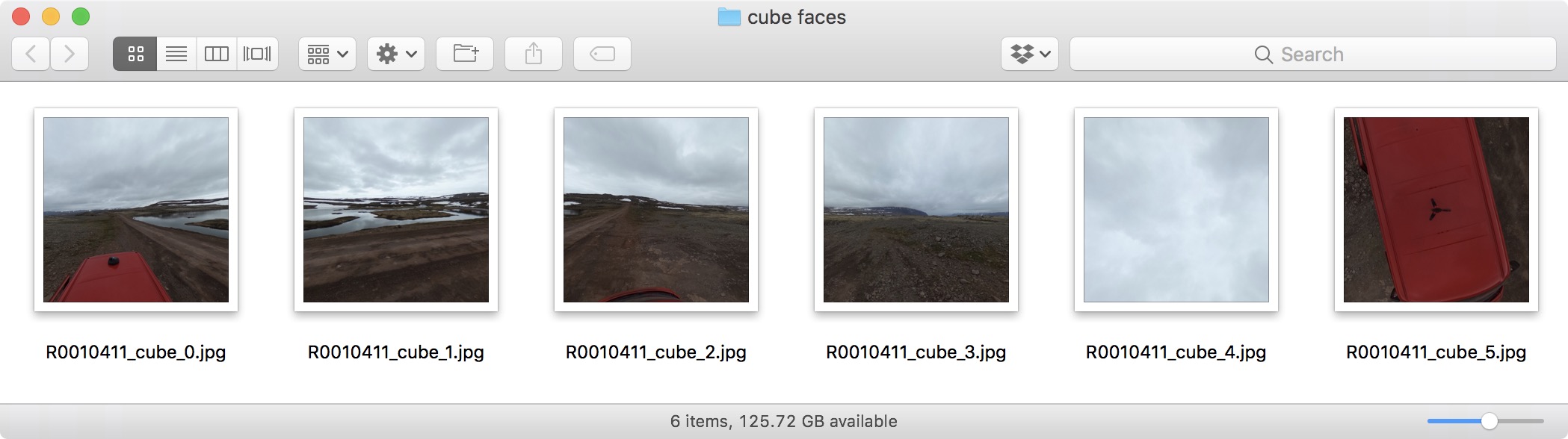 Cube Face Naming Convention