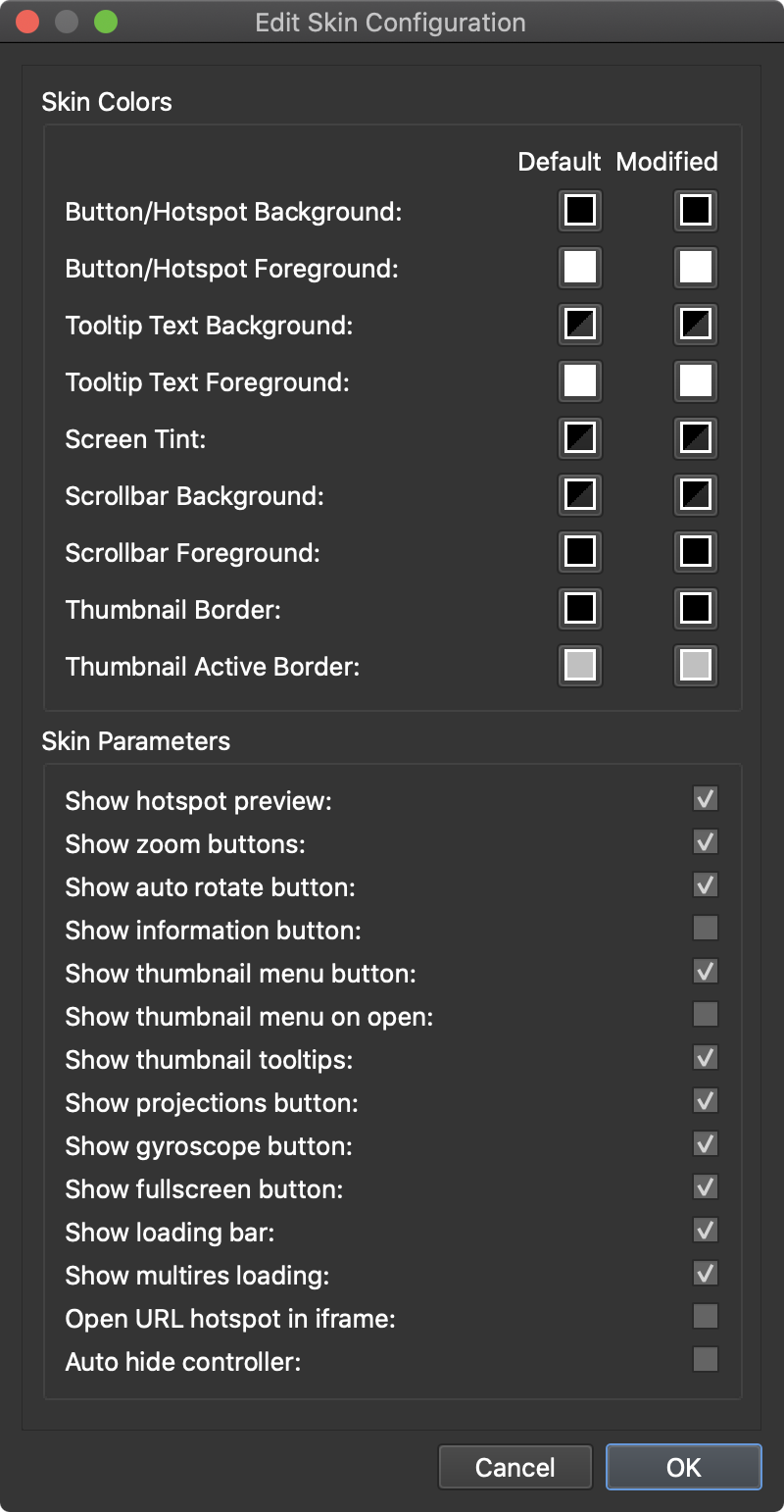 Edit Skin Configuration