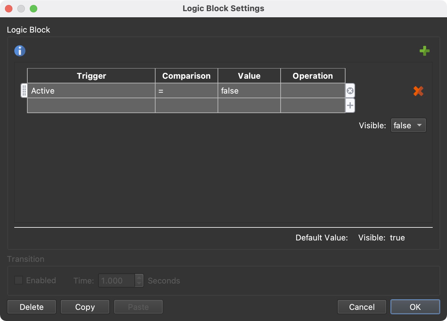 Timer's default logic block