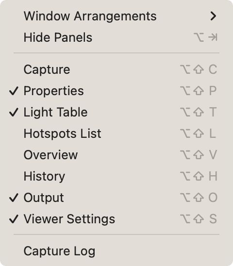 Window menu