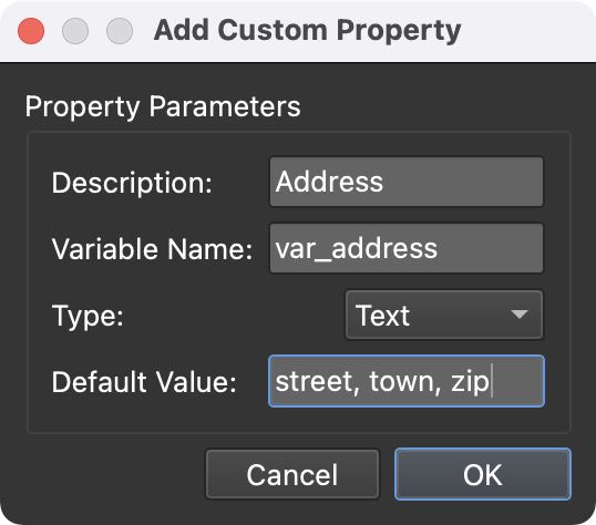 Custom Property Parameters