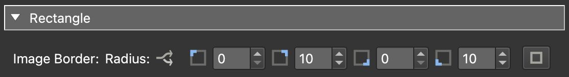 Set the radius for separate borders.