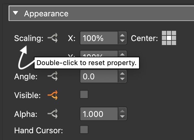 Double-click to reset.