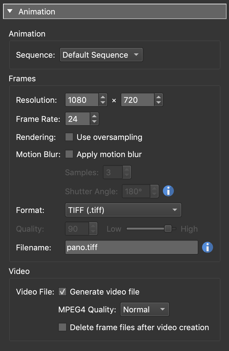 Animation Settings