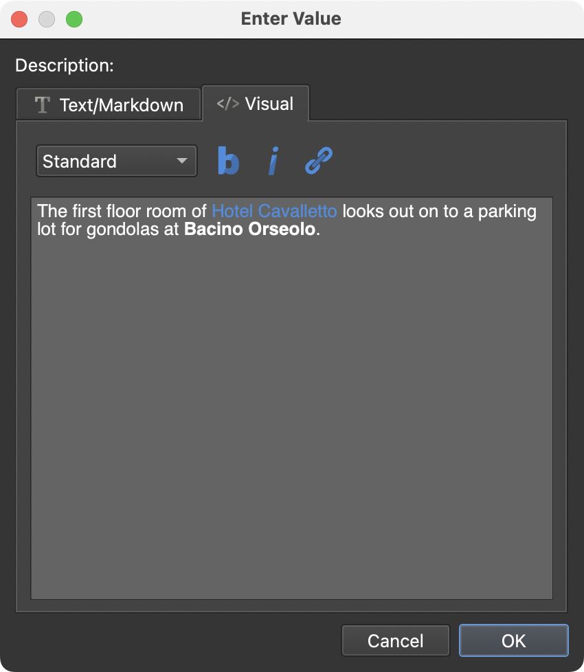 Visual Text Editor