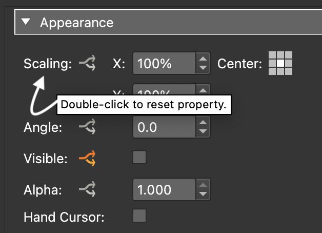 Double-click to reset.