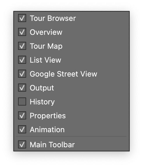 Hide and Show panels