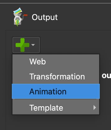 Choose the Animation Output.