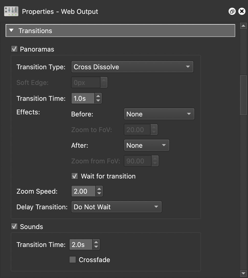 Transitions Settings